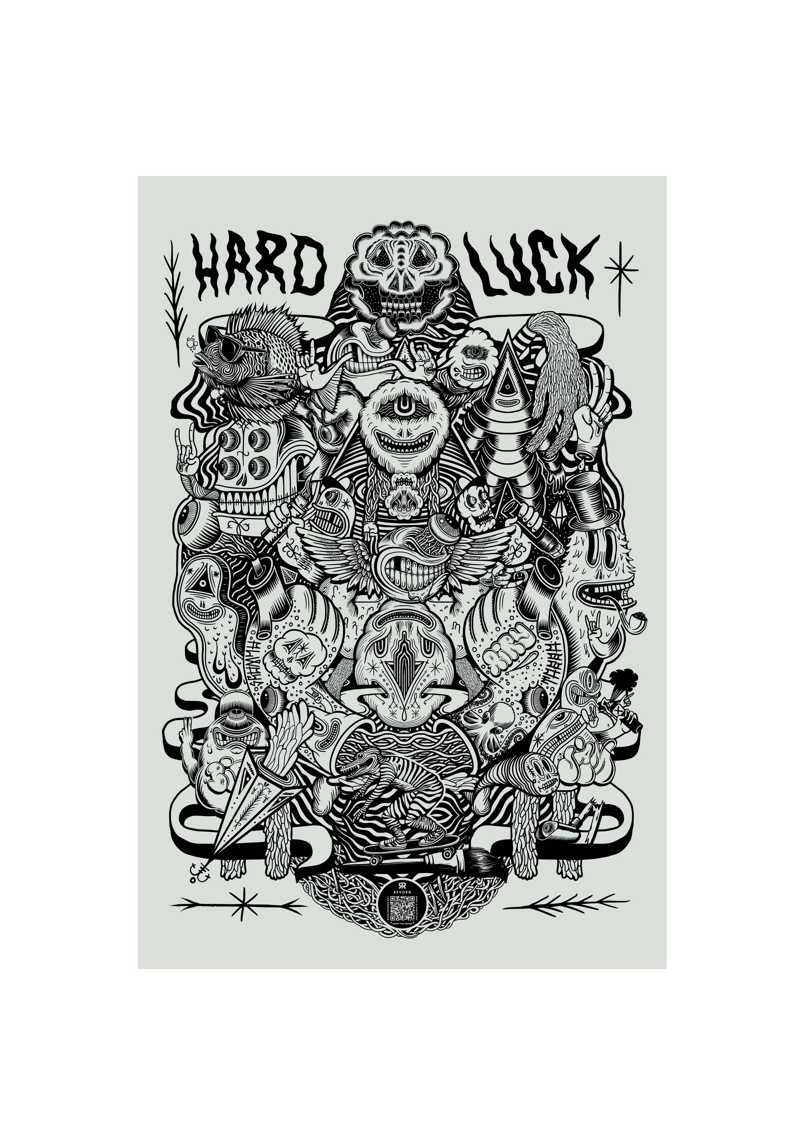 HARD LUCK BLACK - Beach - REVORN ART TOWELS